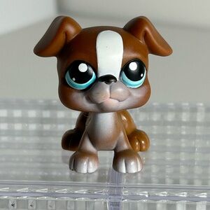 Vintage Littlest Pet Shop Boxer Dog Figurine